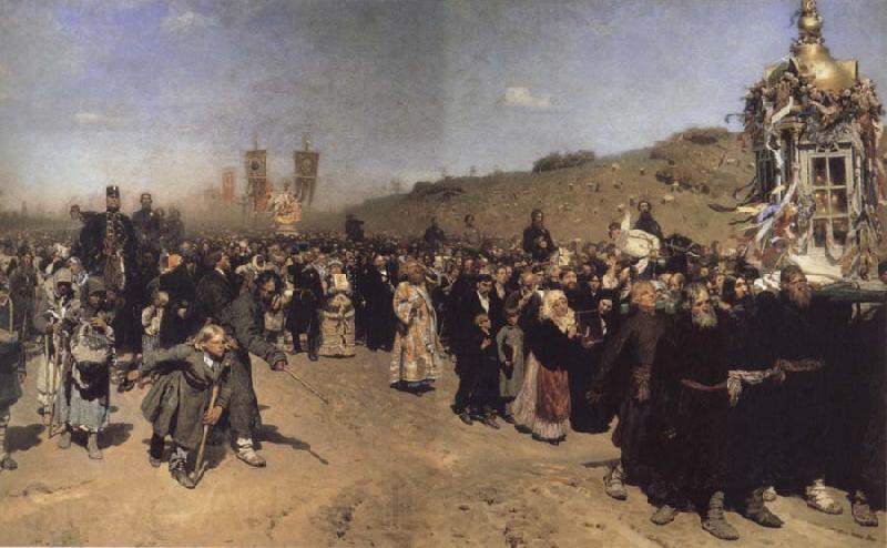 Ilya Repin Religious Procession in kursk province Spain oil painting art